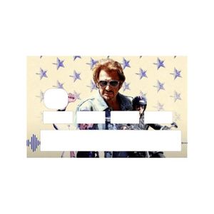 Stickers CB Johnny Hallyday - Personnalisez Votre Carte Bancaire - Facile à Poser, Fabriqué En France