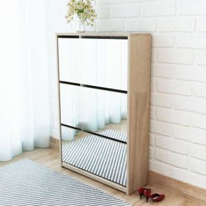 Meuble A Chaussures 3 Tiroirs Miroir Achat Vente Pas Cher