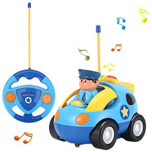 VEHICULE RADIOCOMMANDE Voiture Télécommandée RC Camion de Police/Course Jouet pour les Bébés et les Enfants (Bleu)