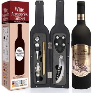 TIRE-BOUCHON Yobansa Ensemble D accessoires Vin Forme Bouteille Vinensemble D ouvre Comprend Tire-bouchon À Vinbouchon