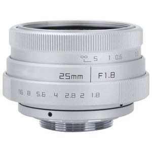 Objectif Grand Angle Objectif de caméra 25mm F1.8 CCTV Objectif de Montage C Objectif de caméra 16mm C Objectif de Montage pour Sony pour Nikon pour Canon DSLR 