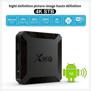 BOX MULTIMEDIA Boitier iptv X96Q 2Go + 16Go Android 10.0 Smart TV