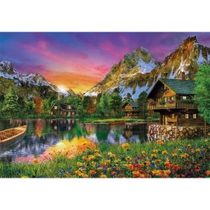 Puzzle 1000 pièces : Paysage de montagne idyllique - Schmidt - Rue des  Puzzles