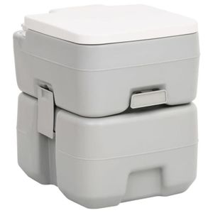 WC - TOILETTES SWEET Toilette de camping portable gris et blanc 20+10 L PEHD 85670