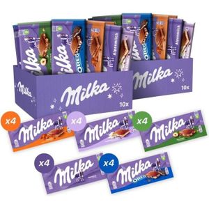 CHOCOLAT BONBON Milka Box - 20 tablettes Chocolat Au Lait Du Pays 