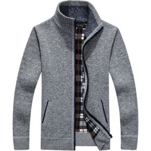 GILET - CARDIGAN Gilet Homme en Laine Automne-Hiver Casual Veste Épaisse en Maille Vetement Chaud