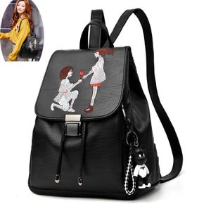 Sac à Dos Femme Vintage En PU - 30x13x35 Cm, Bandoulière Amovible, Poches Multiples Pour École, Travail, Voyage