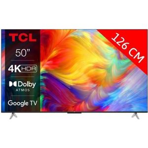 Téléviseur LED TCL TV LED 4K 126 cm 50P637 - Google TV - Dolby At
