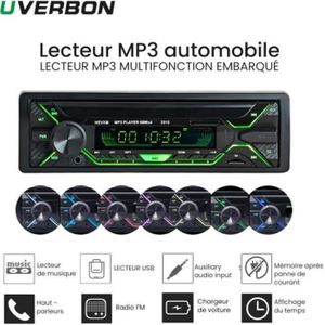 AUTORADIO YM21079-UVERBON Autoradio Bluetooth, 7 Couleurs St