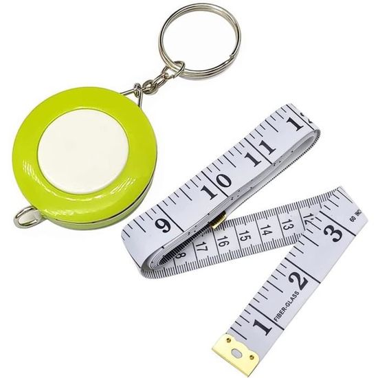Ruban à mesurer rétractable pour mesurer le corps, outil de règle de mesure  du corps double face de 150 cm/59 pouces pour coudre des vêtements sur