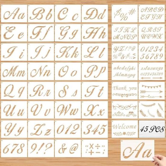 Autocollants Lettres Craftelier - 286 Pièces Majuscules/Minuscules/Chiffres | Noir, Scrapbooking