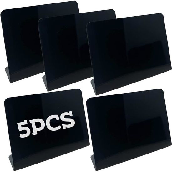 Pack De 20 Mini Tableaux Noirs Signes Avec Marqueur De Craie Liquide, Petites étiquettes De