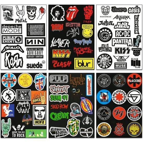Street Autocollants Rock and Roll Stickers Punk Métal Guitare RétroVintage,  Autocollants Vinyle Stickers pour Bagages, Ordinateur Po - Cdiscount  Beaux-Arts et Loisirs créatifs