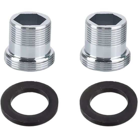 ShnminEU Lot de 2 adaptateurs de robinet en laiton M18 vers M22 NPT M18 Filetage mâle vers M22 Filetage mâle Connecteur d'aérateur de robinet pour ShnminEU Lot de 2 adaptateurs de robinet en laiton M18 vers M22 NPT M18 Filetage mâle vers M22 Filetage mâle Connecteur d'aérateur de robinet pour