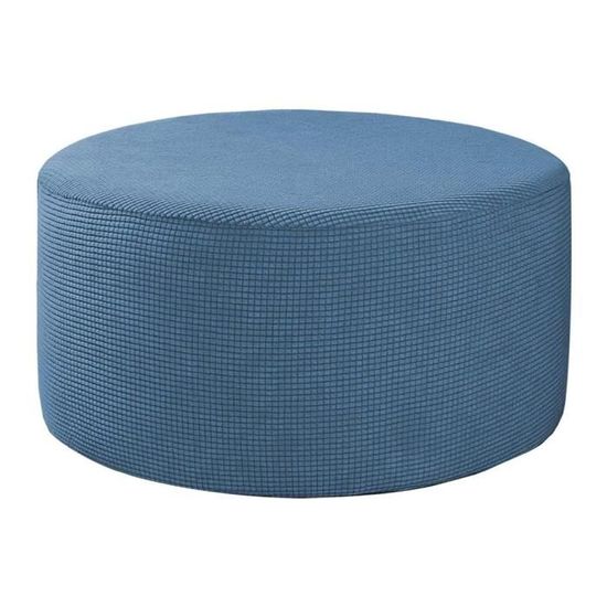 Housse De Pouf Rond SDNAM - Velours/Jacquard, Fond Élastique | Pour Ottoman 30-90cm Diamètre