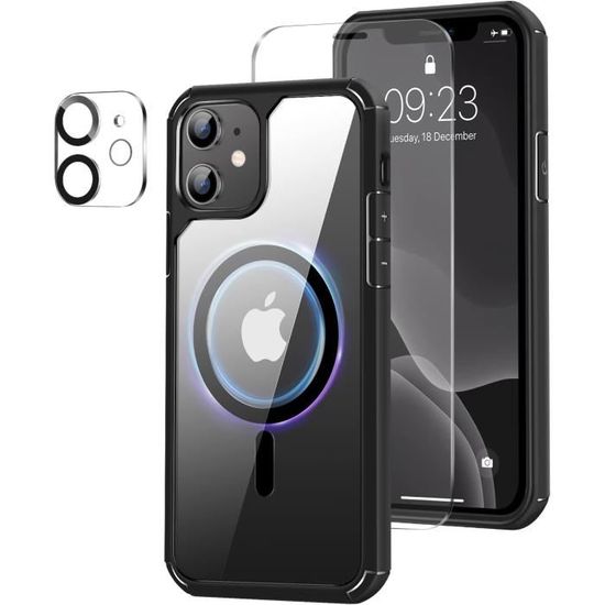 Vitre Arrière IPhone 11 Pro Max Noir (Grand Trou