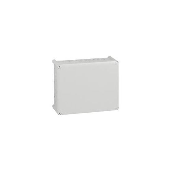 Boîte de dérivation montage en saillie pour pièces humides 002–01 Boîte de raccordement – 80 x 80 x 32 avec raccord union gewindelos Boîte de dérivation en caoutchouc gris viplast 7717