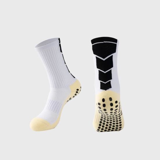 Chaussettes De Sport Antidérapantes Unisexes - Coton Rembourré - Pour Football, Rugby, Gym, Yoga - Tailles 36-45 Et 40-55 - 4