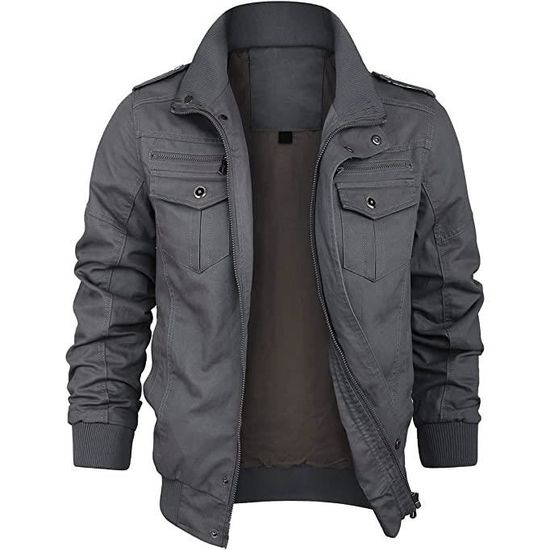 Manteau De Pluie GOODMOVE Homme Gris S – Coupe-vent, Bandes Réfléchissantes