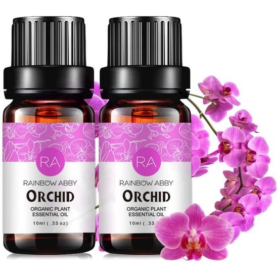 2X10ML Huile essentielle d’orchidée Orchidée Huile pour diffuseur Aromathérapie Message Soins capillais Soins de la peau Sommeil