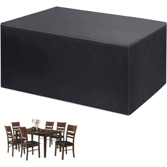 Housse De Table De Jardin 90x65x95 Cm - Tissu Oxford 420D Imperméable, Avec Cordon De Serrage