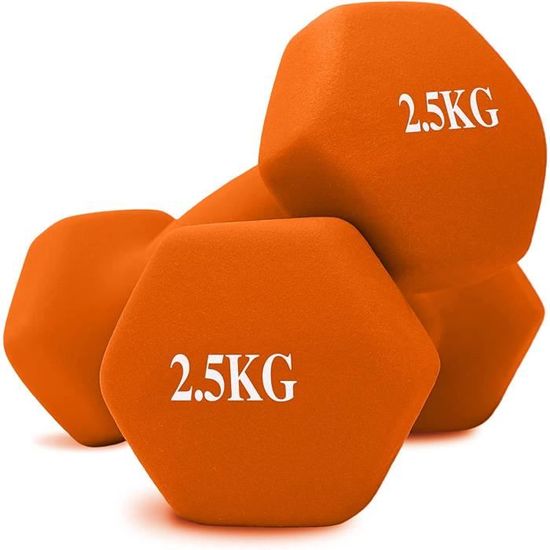 Lot D'haltères - SPORTNOW - Forme Hexagonale - 2 X 1 Kg, 2 X 3 Kg, 2 X 5 Kg - Avec Support Convertible D'haltères