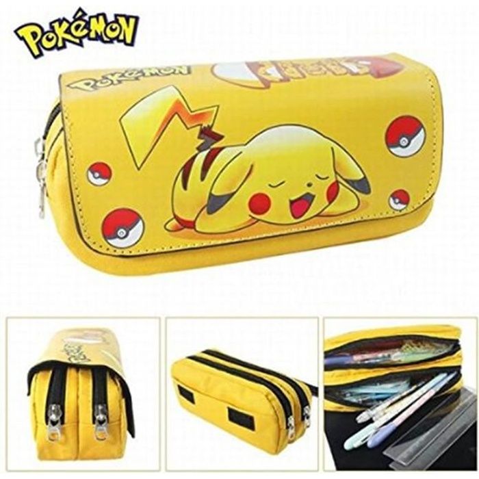 Trousse Scolaire Pokemon 2 Compartiments Jaune - Cdiscount