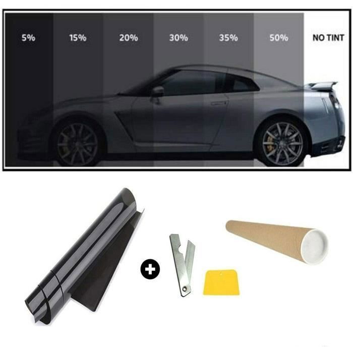 6m x 76cm Film Solaire VLT 15% Film Teinte Noir Vitre Fenêtre Voiture Batiment