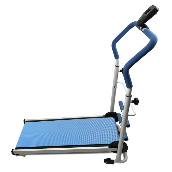 Tapis de Course Fitness le sit-up avec écran LCD Multifonctions BLEU