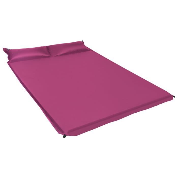 Matelas gonflable avec oreiller 130x190 cm Rose -QNQ