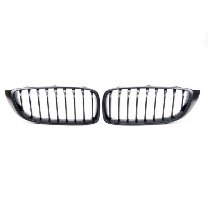 2 CALANDRE M PERFORMANCE NOIR MAT BMW SERIE 4 F32 F33 F36 F82 F83 COUPE CABRIOLET