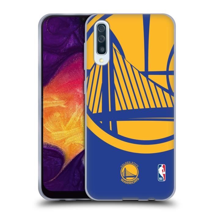 Officiel NBA Icône Surdimensionnée Golden State Warriors Coque En Gel Doux Compatible avec Samsung Galaxy A50-A30s (2019)