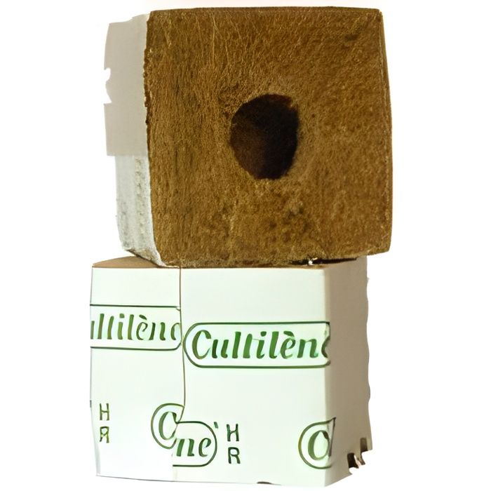 Cube de laine de roche 10x10x6,5cm (lot de 15)