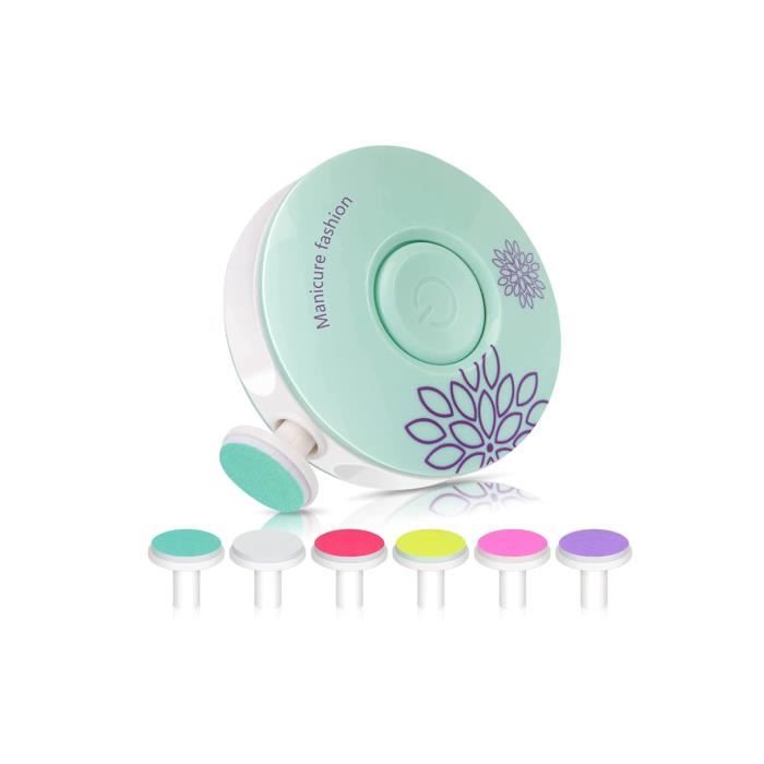 Lime à Ongles Électrique pour Bébé Kit de Tondeuse à Ongles pour Nouveau-Nés Enfant et Adulte - Orteils et ongles (Green)