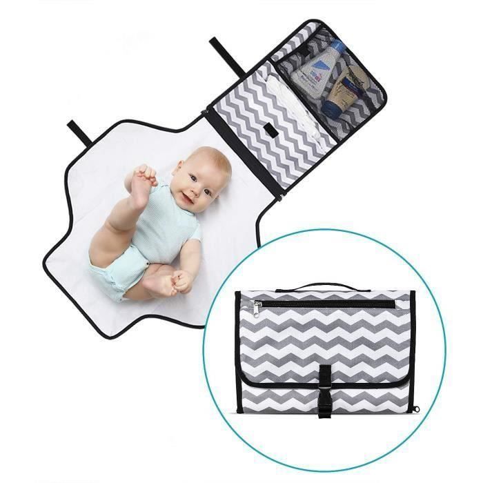 ME2847 Matelas à Langer Bébé Étanche Tapis Multifonction Pliable Nomade pour Voyage Garçons Filles
