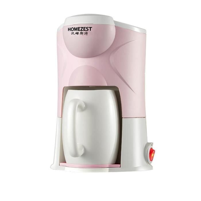 Moulins à café manuels,Mini Machine à café électrique automatique en céramique, 150ml, pour la maison, ustensile de Bar - Type Rose