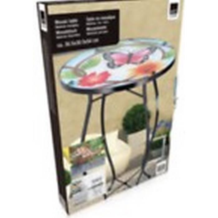 TABLE BASSE APPOINT GUÉRIDON FER FORGE VERRE INTERIEUR EXTÉRIEUR JARDIN