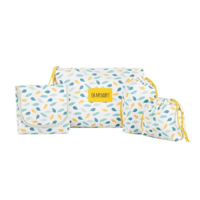 Badabulle Pochettes à langer Pockets & Go, matelas à langer inclus, 1 grande pochette et 2 pochons