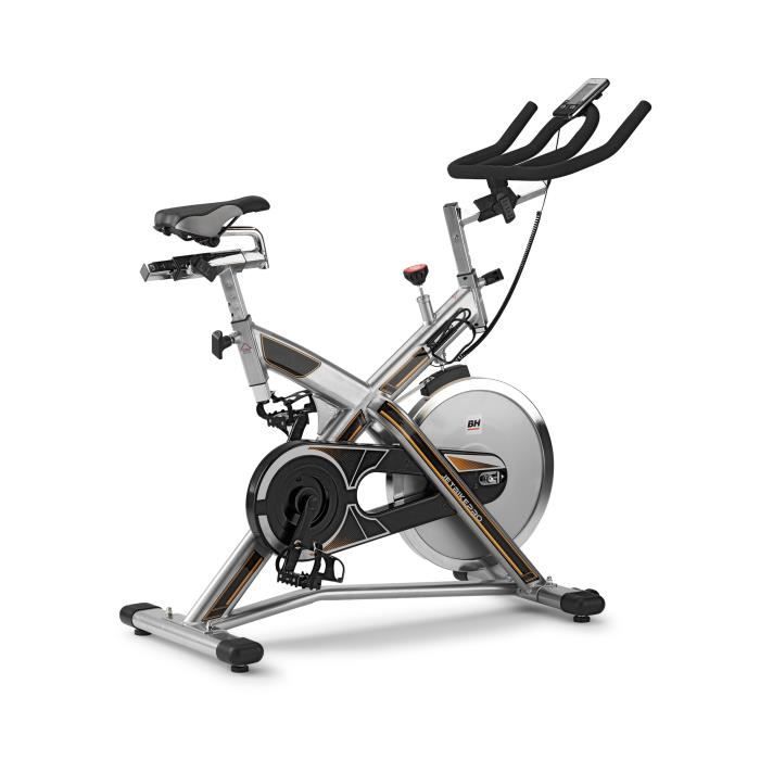MKT JET BIKE PRO H9162RFFR Vélo de biking. Frein à friction. Volant d'inertie 22 kg. Transmission courroie Poly-V - Gris Argenté