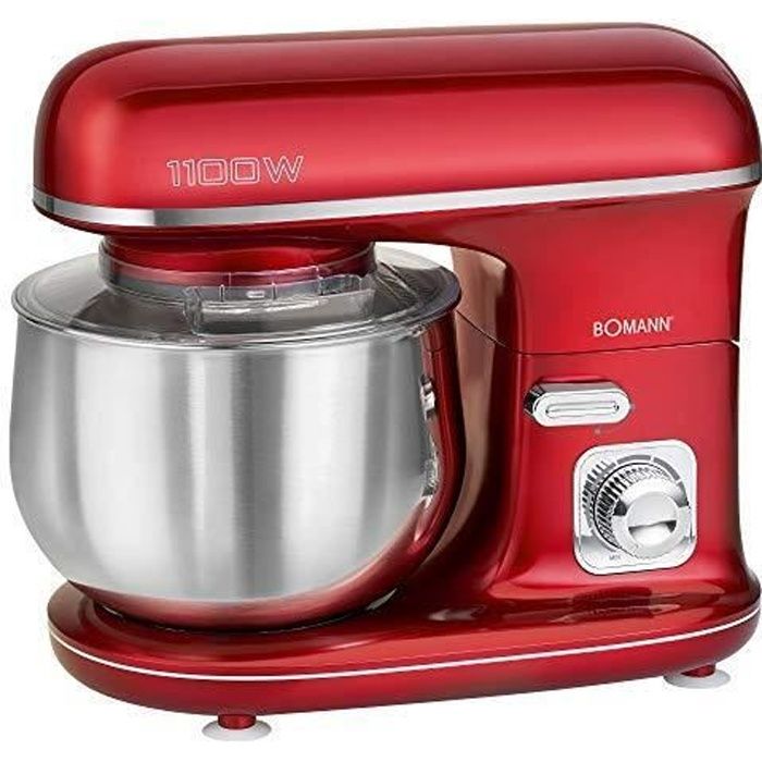 Bomann KM 6010 CB a Pain Patissier Professionnel Multifonction KM6010CB Robot pétrisseur 1100 Watts Mixeur/Pétrin/Fouet 5 litres