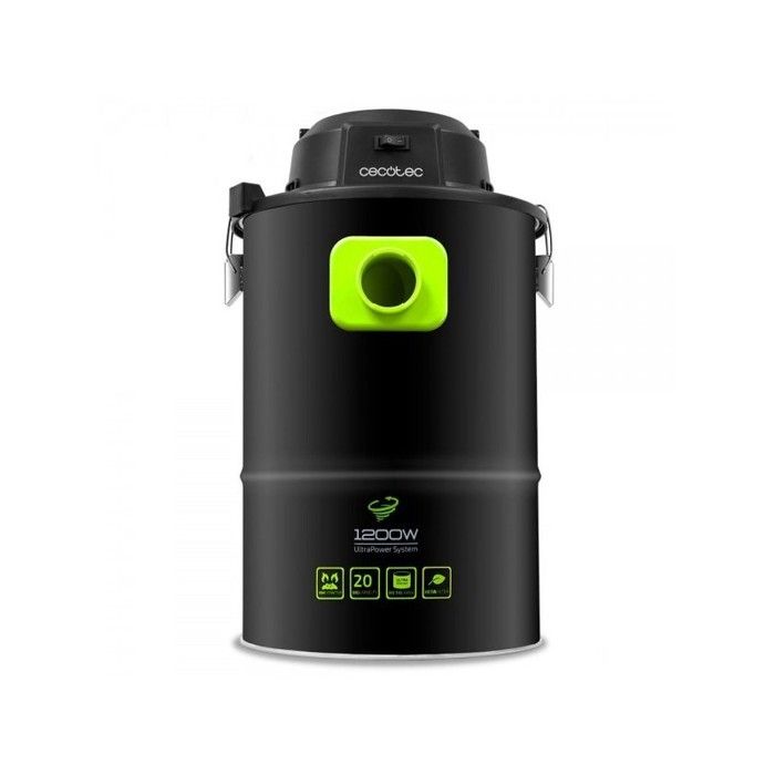 Cecotec Conga PowerAsh Aspirateur à Cendres résistant, Tuyau renforcé, 1200 W. Buse XXL. Réservoir métallique 20 L. Filtre HEPA. Lég