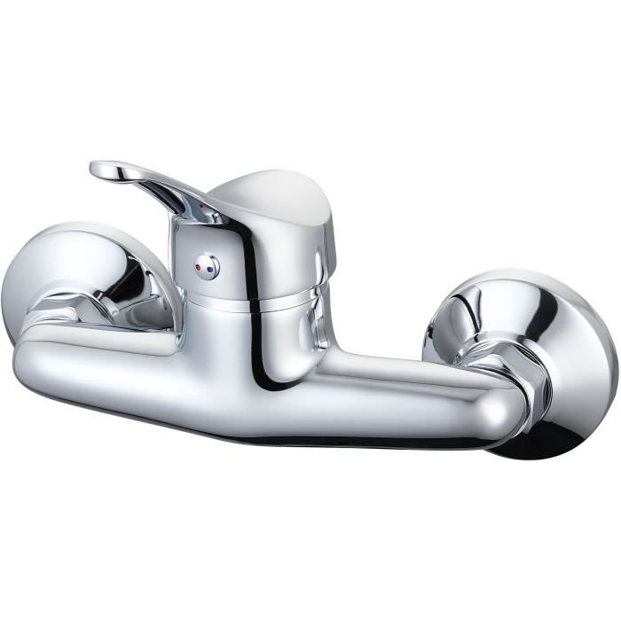 ESSEBAGNO TARGET Mitigeur DOUCHE CHROME Mitigeur douche mural chroméCartouche céramique de 40mmEntraxe 150mm