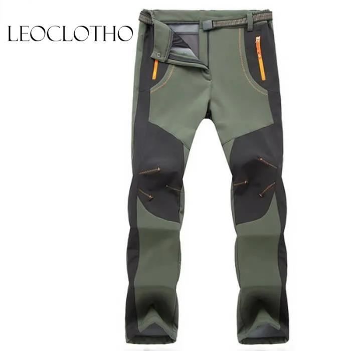 Pantalon Softshell Homme Femme Randonnée Hiver Automne Doublée Polaire Trekking Couples Chaud Respirant Imperméable Coupe-vent