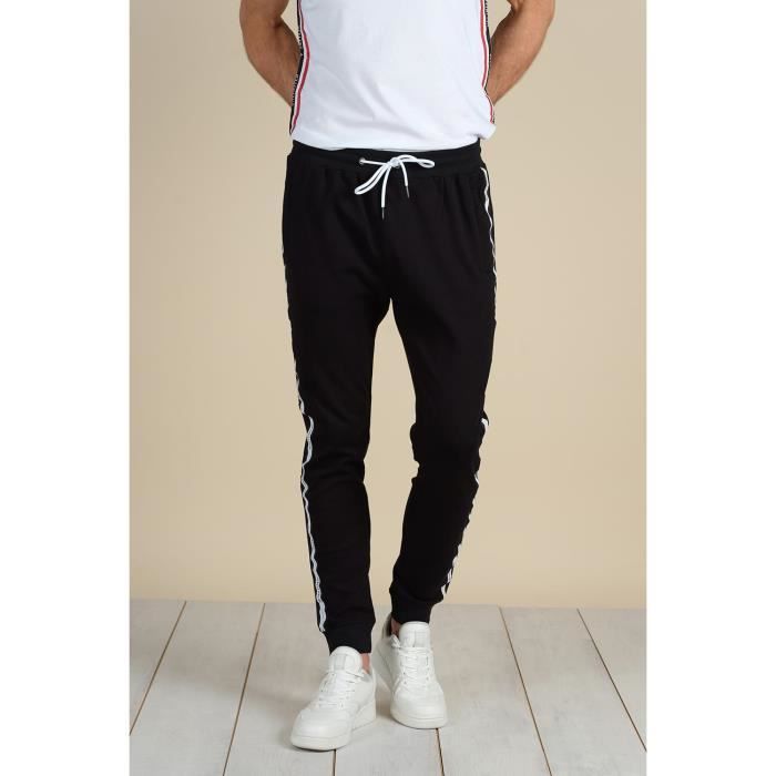DEELUXE Pantalon de jogging à bandes HUGO Black