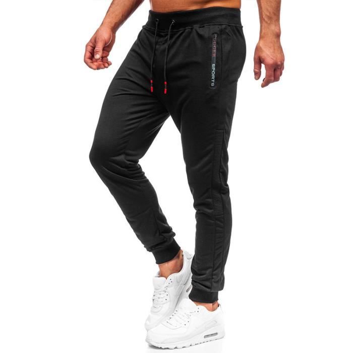 Jogging Homme,Pantalon Homme,Jogger Homme,Jogging, Pantalon de Survêtement,Pantalon de Sport Hommes Noir