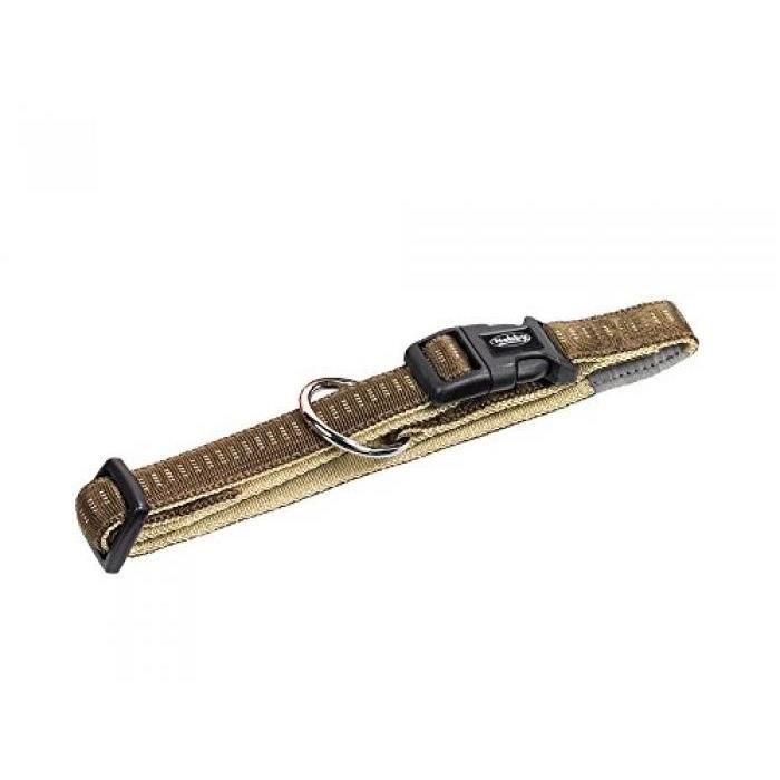 NOBBY SOFT GRIP COLLIER EN NYLON POUR CHIEN BRUN 25 MM X 40-55 CM