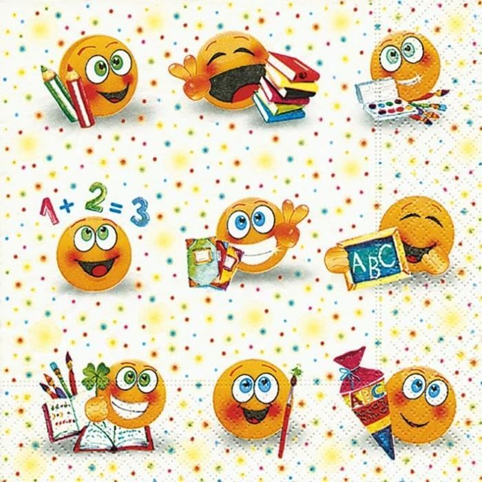 PAPER DESIGN - 20 Serviettes 33x33 cm - School fun