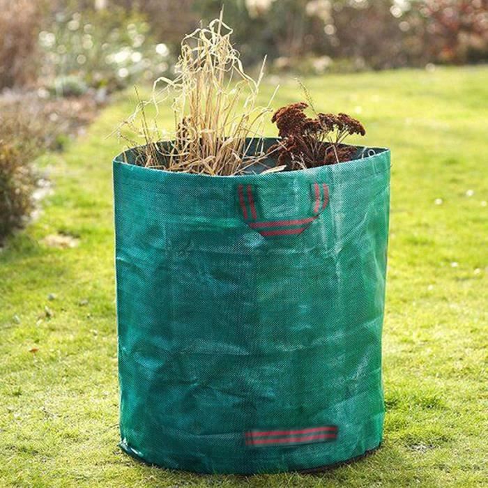 SHOP-STORY - Sac de Jardin Pliable XXL 272L en PP Robuste + Cerclage - Contenant Spécial Jadinage