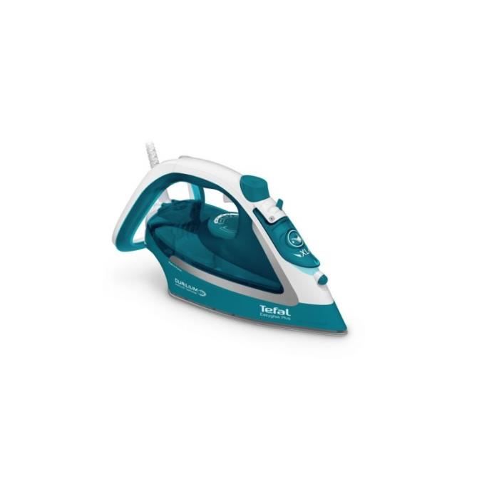 Tefal EasyGliss Plus FV5737 fer à repasser Fer à repasser à sec ou à vapeur Semelle Durilium 2500 W Turquoise, Blanc