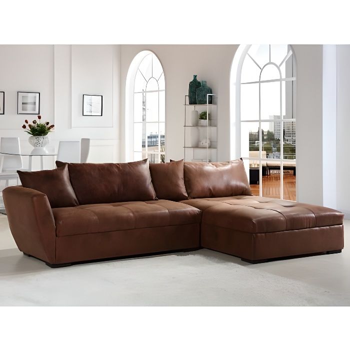 Canapé d'angle Microfibre Vintage